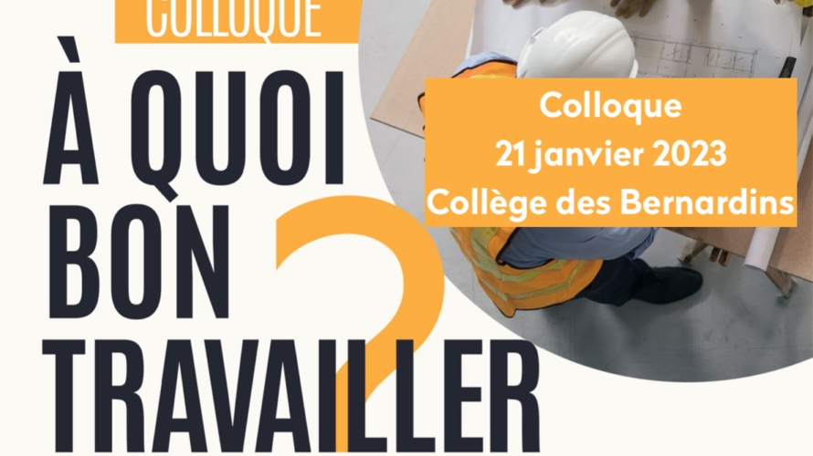 Colloque AES A quoi bon travailler ? 21 janvier 2023